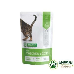 Nature’s Protection Urinary vlažna hrana za mačke sa piletinom i bakalarom u sosu
