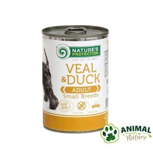 Nature’s Protection vlažna hrana za male pse sa teletinom i pačetinom