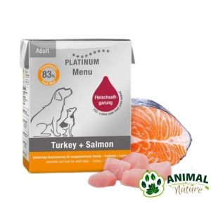 Platinum vlažna hrana za pse u konzervi sa ćuretinom i lososom - Animal Nature