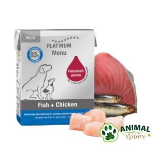 Platinum vlažna hrana za pse u konzervi sa piletinom i ribom - Animal Nature